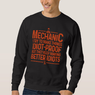 Funny Mechanic Design For Men Dad Car Garage Auto Trui