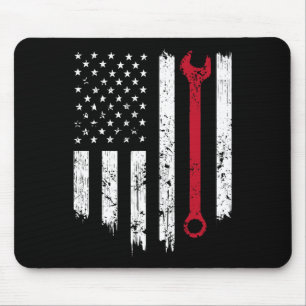 Funny  Mechanic Distress American Flag Gi Muismat