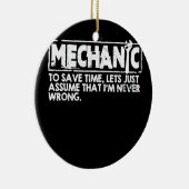 Funny Mechanic Engineer Repairman technicus Keramisch Ornament (Rechts)