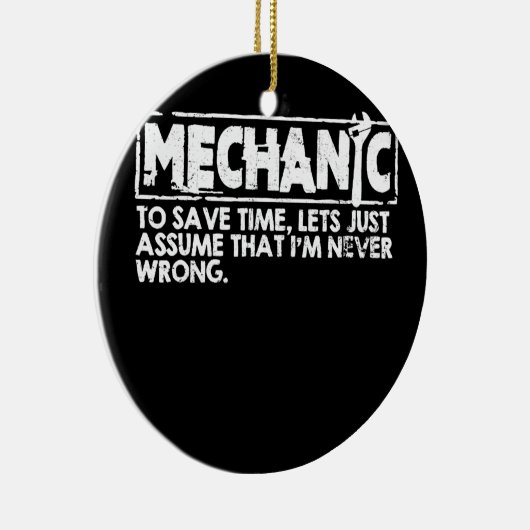 Funny Mechanic Engineer Repairman technicus Keramisch Ornament (Rechts)