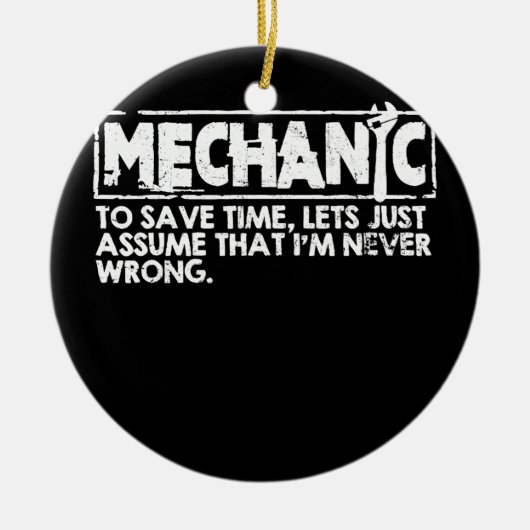 Funny Mechanic Engineer Repairman technicus Keramisch Ornament (Voorkant)