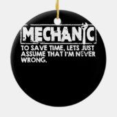 Funny Mechanic Engineer Repairman technicus Keramisch Ornament (Achterkant)