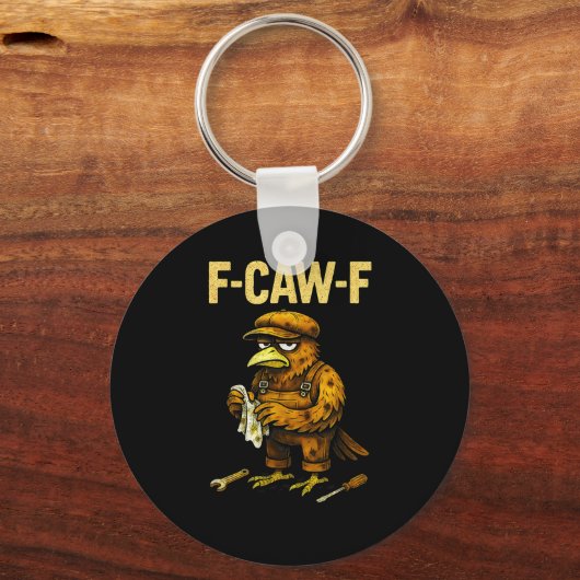 Funny Mechanic F Caw F Crow Fcawf Raven Mechanics Sleutelhanger (Voorkant)