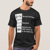Funny Mechanic Heartbeat bij een 10mm-socket T-shirt (Voorkant)