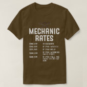 Funny Mechanic Hourly Rate Auto Repair Mechani T-shirt (Design voorkant)