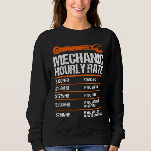 Funny Mechanic Hourly Rate Future Mechanic 1 Trui (Voorkant)