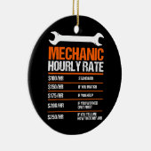 Funny Mechanic Hourly Rate Future Mechanic Keramisch Ornament (Rechts)