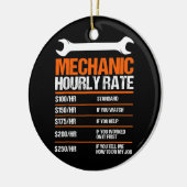 Funny Mechanic Hourly Rate Future Mechanic Keramisch Ornament (Links)