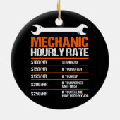 Funny Mechanic Hourly Rate Future Mechanic Keramisch Ornament (Achterkant)