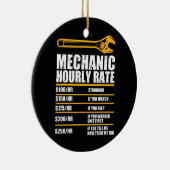 Funny Mechanic Hourly Rate Future Mechanic Keramisch Ornament (Rechts)
