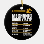 Funny Mechanic Hourly Rate Future Mechanic Keramisch Ornament (Voorkant)