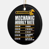 Funny Mechanic Hourly Rate Future Mechanic Keramisch Ornament (Links)