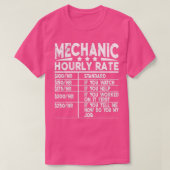 Funny Mechanic Hourly Rate GiftTShirt T-shirt (Design voorkant)