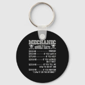 Funny Mechanic Hourly Rate Joke Design Sleutelhanger (Voorkant)