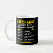 Funny Mechanic Hourly Rate Koffiemok (Links)
