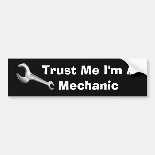 Funny Mechanic Joke Bumpersticker (Voorkant)