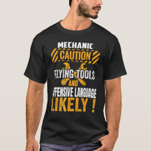 Funny Mechanic Maintenance Man Garage Cars Technic T-shirt