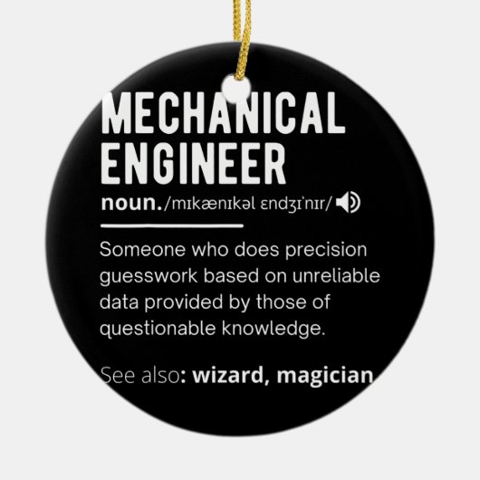 Funny Mechanical Engineer Definition Engineering E Keramisch Ornament (Voorkant)