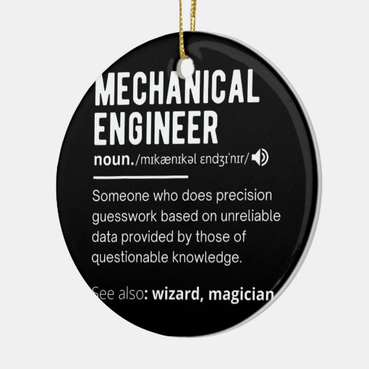 Funny Mechanical Engineer Definition Engineering E Keramisch Ornament (Links)