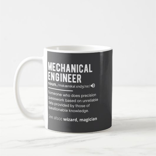 Funny Mechanical Engineer Definition Engineering  Koffiemok (Links)