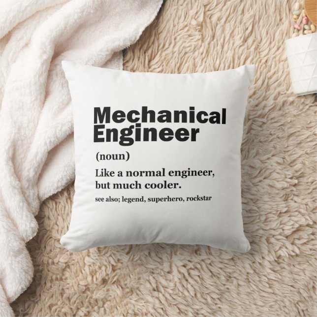 Funny Mechanical Engineer Definition Engineering Kussen (Deken)