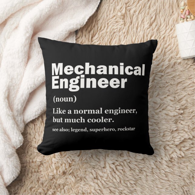 Funny Mechanical Engineer Definition Engineering Kussen (Deken)