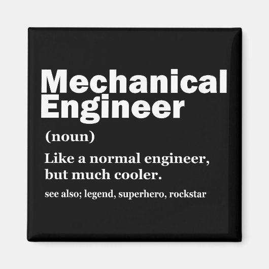Funny Mechanical Engineer Definition Engineering Magneet (Voorkant)