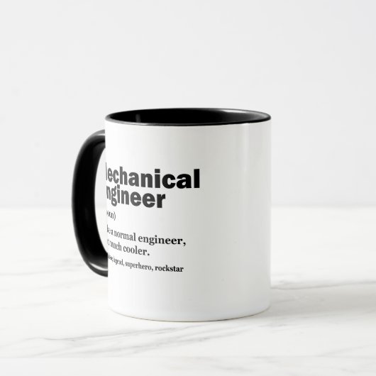 Funny Mechanical Engineer Definition Engineering Mok (Voorkant links)