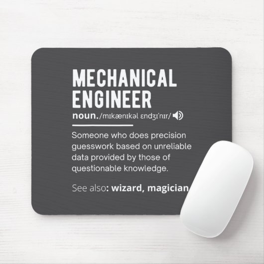 Funny Mechanical Engineer Definition Engineering  Muismat (Met muis)