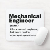 Funny Mechanical Engineer Definition Engineering Muismat (Met muis)