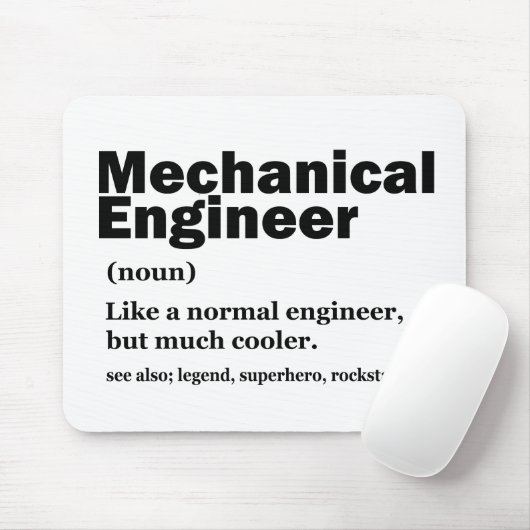 Funny Mechanical Engineer Definition Engineering Muismat (Met muis)