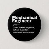 Funny Mechanical Engineer Definition Engineering Ronde Button 5,7 Cm (Voorkant)