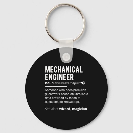 Funny Mechanical Engineer Definition Engineering  Sleutelhanger (Voorkant)