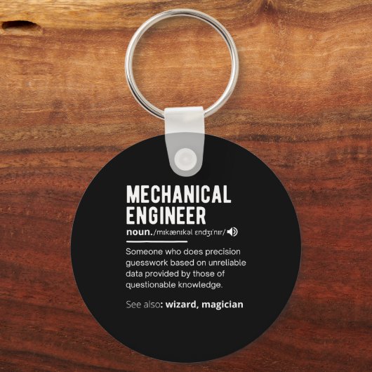 Funny Mechanical Engineer Definition Engineering Sleutelhanger (Voorkant)