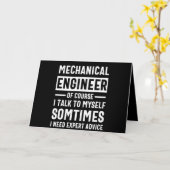 Funny Mechanical  Engineer Gift Kaart (Gele Bloem)