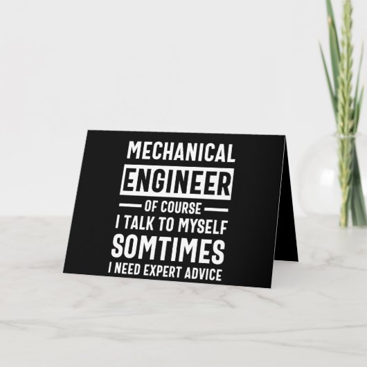 Funny Mechanical  Engineer Gift Kaart (Voorkant)