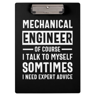Funny Mechanical Engineer Gift Klembord