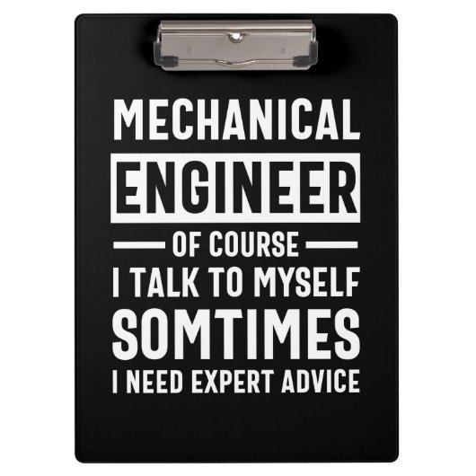 Funny Mechanical Engineer Gift Klembord (Voorkant)