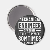 Funny Mechanical Engineer Gift Magneet (Voorkant / Achterkant)