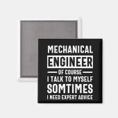 Funny Mechanical Engineer Gift Magneet (Voorkant / Achterkant)