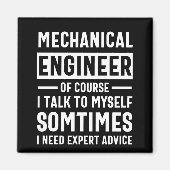 Funny Mechanical Engineer Gift Magneet (Voorkant)