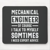 Funny Mechanical Engineer Gift Muismat (Voorkant)