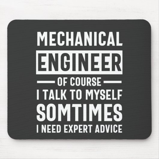 Funny Mechanical Engineer Gift Muismat (Voorkant)