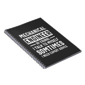 Funny Mechanical Engineer Gift Notitieboek (Rechterzijde)