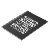 Funny Mechanical Engineer Gift Notitieboek (Linkerzijde)