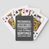 Funny Mechanical Engineer Gift Pokerkaarten (Achterkant)