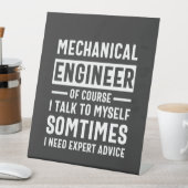 Funny Mechanical Engineer Gift Reclamebord Met Voetstuk (Insitu)