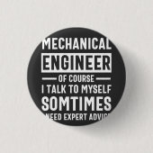Funny Mechanical Engineer Gift Ronde Button 3,2 Cm (Voorkant)