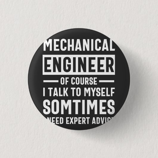 Funny Mechanical Engineer Gift Ronde Button 3,2 Cm (Voorkant)
