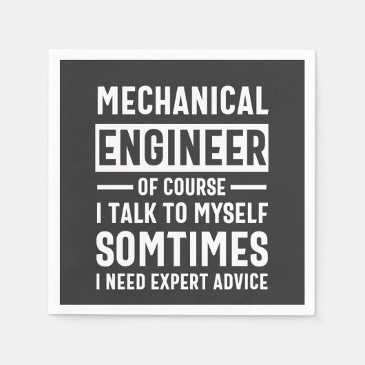 Funny Mechanical  Engineer Gift Servet (Voorkant)